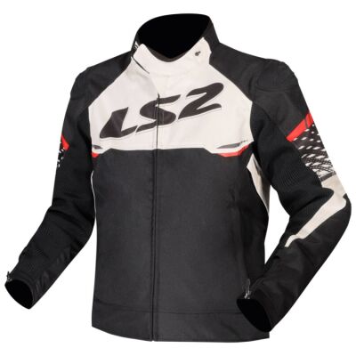 LS2 APEX voděodolná cestovní bunda černá/bílá/červená vel.3XL